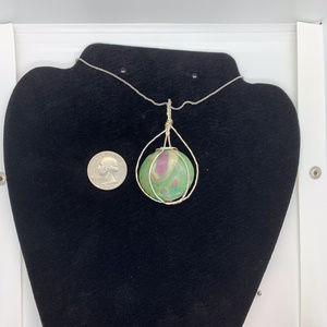 Ruby in native stone wrapped in Argentium silver